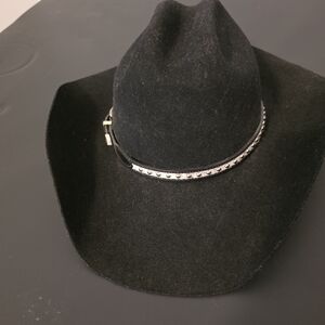 MHI Black Cowboy Hat with Silver Accents